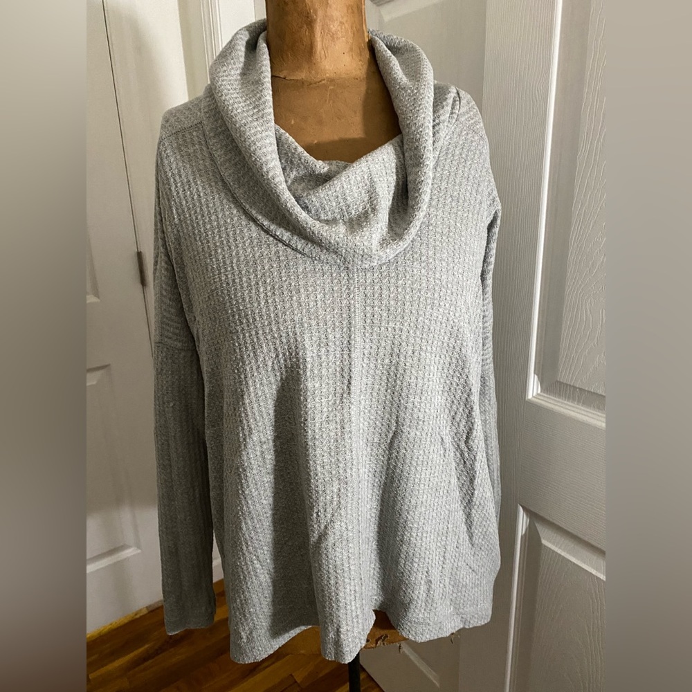 Lucky brand gray cowl neck sweater size large